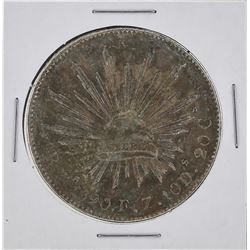 1890 Zs Mexico 8 Reales Silver Coin KM 377.13