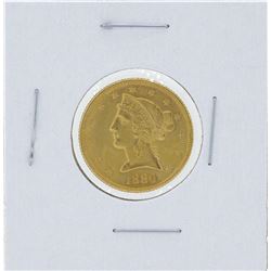 1880 $5 Liberty Head Half Eagle Gold Coin