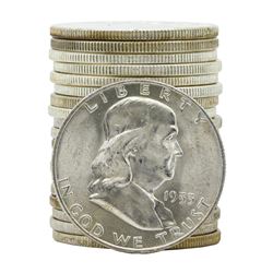 Roll of (20) 1953-D Brilliant Uncirculated Franklin Half Dollar Coins