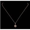 Image 2 : 14KT Rose Gold 0.47ct Morganite and Diamond Pendant with Chain