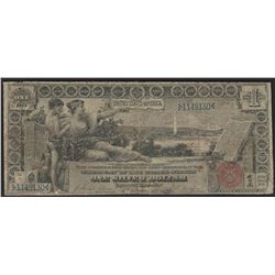 1896 $1 Silver Certificate Educational Note Pinholes & Splits