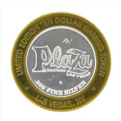 .999 Silver Plaza Hotel and Casino $10 Casino Gaming Token Limited Edition