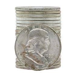 Roll of (20) 1959 Brilliant Uncirculated Franklin Half Dollar Coins
