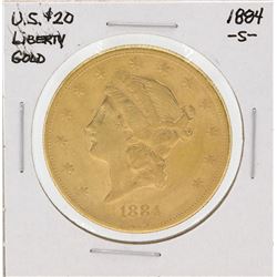 1884-S $20 Liberty Head Double Eagle Gold Coin
