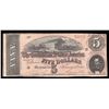 Image 1 : 1864 $5 The Confederate States of America Note