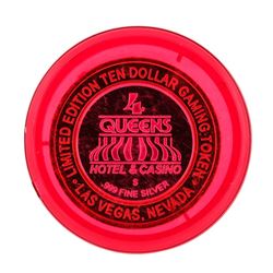 .999 Silver Four Queens Hotel and Casino Las Vegas $10 Casino Gaming Token Limit