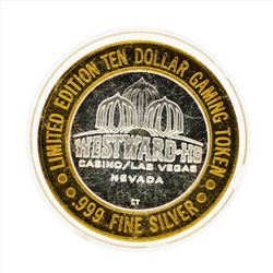 .999 Silver Westward Ho Casino Las Vegas $10 Casino Gaming Token Limited Edition
