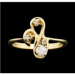 14KT Yellow Gold 0.18ctw Diamond Ring
