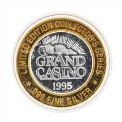 .999 Silver Grand Casino $10 Casino Gaming Token Limited Edition