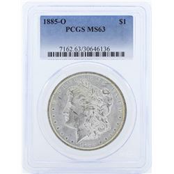 1885-O $1 Morgan Silver Dollar Coin PCGS MS63