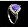 Image 4 : 14KT White Gold 3.09ctw Tanzanite and Diamond Ring