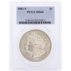 1882-S $1 Morgan Silver Dollar Coin PCGS MS64