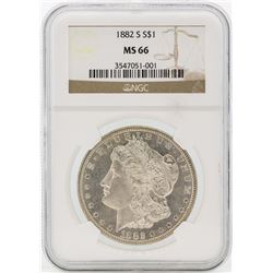 1882-S $1 Morgan Silver Dollar Coin NGC MS66