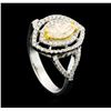 Image 4 : 18KT White Gold 1.06ctw Diamond Ring