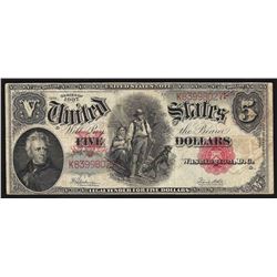 1907 $5 Woodchopper Legal Tender Note