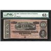 Image 1 : 1864 $10 The Confederate States of America Note T-68 PMG Choice Uncirculated 63E