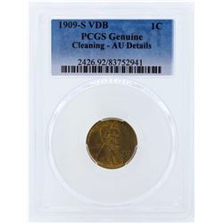 1909-S VDB Lincoln Wheat Penny PCGS Genuine Details