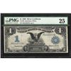 Image 1 : 1899 $1 Black Eagle Silver Certificate Note PMG Very Fine 25