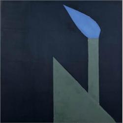 DONALD SULTAN 4 (B. 1951) IRIS, JAN 15, 1981 TITLED AND DATED IRIS JAN 15 1981 LEFT EDGE TAR, O...
