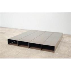 DONALD JUDD (1928-1994) UNTITLED STAINLESS STEEL, FOLDED 2 X 20 X 24 IN. (7 X 50.8 X 60.8 CM) EXE...