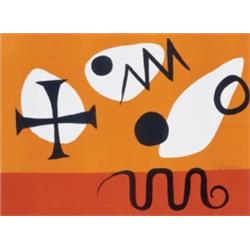 ALEXANDER CALDER (1898-1976) J'AUNE D'OEUF SIGNED AND NUMBERED OF 75 "CALDER" ALONG LOWER EDGE LI...