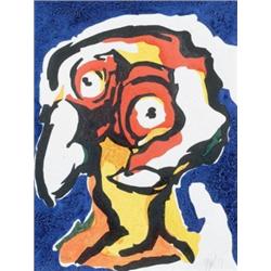 KAREL APPEL (B. 1921) PHILOSOPHER SIGNED AND DATED "APPEL 79" LOWER RIGHT SERIGRAPH ON PAPER 253/...
