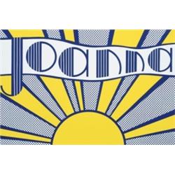 ROY LICHTENSTEIN (1923-1997) JOANNA COLOR OFFSET LITHOGRAPH ON PAPER 15 X 225/8 IN. (38.1 X 57.5 ...