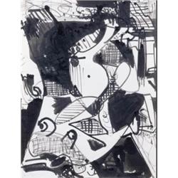 HANS HOFMANN (1880-1966 ) UNTITLED STAMPED WITH ESTATE STAMP AND NUMBERED "M 933/345" ON THE REVE...