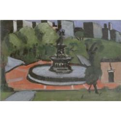 JOHN GRAHAM (1890-1961) FOUNTAIN, NEW YORK SIGNED "GRAHAM" ON THE REVERSE OIL ON CANVAS 15 X 213/...
