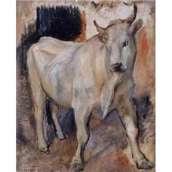 FERRUCCIO FERRAZZI (1898-1978) TORO SIGNED, DEDICATED AND DATED "AL PROF LUCHUZIZZI F. FERRAZZI 1...