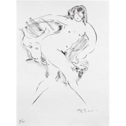 RUBEN NAKIAN (1987-1986) LEDA AND THE SWAN LITHOGRAPH ON PAPER 22 X 30 IN. (55.9 X 76.2 CM) EXECU...
