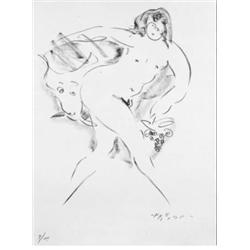 RUBEN NAKIAN ( 1987-1986) EUROPA AND THE BULL LITHOGRAPH ON PAPER 30 X 22 IN. (76.2 X 49.3 CM) EX...