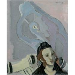 MANE KATZ (1894-1962) UNTITLED SIGNED "MANE KATZ" UPPER LEFT OIL ON CANVAS 301/4 X 251/8 IN. (76....
