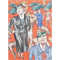 RED GROOMS (B. 1937) YOU CAN HAVE A BODY LIKE MINE SIGNED "RED GROOMS" AND NUMBERED OF 150 ALONG ...