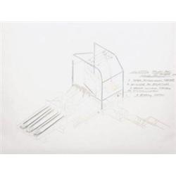 DENNIS OPPENHEIM (B. 1938) WAY STATION, PROJECT FOR LAICA LOS ANGELES GRAPHITE ON PAPER 381/2 X 5...