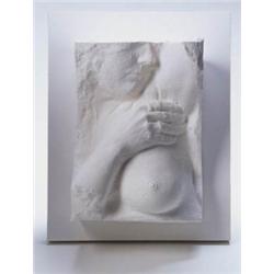 GEORGE SEGAL (1924-2000) HAND OVER BREAST CAST RELIEF 135/8 X 10 X 71/2 IN. (34.6 X 25.4 X 18.4 C...