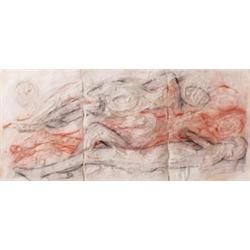NINO LONGOBARDI (B. 1953) UNTITLED, 1983 ACRYLIC, CHARCOAL, PASTEL AND OIL WASH ON PAPER 313/4 X ...