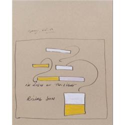 LAWRENCE WEINER (B. 1940) IN LIEU OF TWILIGHT INITIALED, INSCRIBED AND DATED "SYDNEY, L.W. 86" UP...