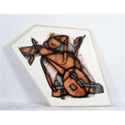 ELIZABETH MURRAY (B. 1940) DOWN DOG SIGNED, TITLED AND DATED "ELIZABETH MURRAY DOWN DOG 1988" ON ...