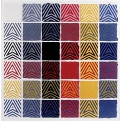 SOL LEWITT (B. 1928) THREE POINT STAR 24 RELIEF PRINTS MOUNTED ON WOODEN PANEL AND ORIGINAL PRINT...