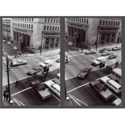IAN WALLACE (B. 1943) DOUBLE INTERSECTION TWO GELATIN SILVER PRINTS 113/8 X 61/4 IN. (29 X 16 CM)...