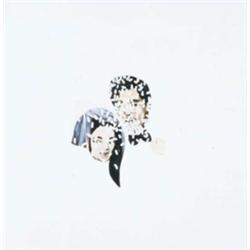 DAWN MELLOR (B. 1970) ELVIS & PRISCILLA OIL ON BOARD 24 X 24 IN. (60.9 X 60.9 CM) PAINTED IN 1999...