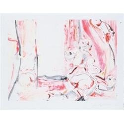 CECILY BROWN (B. 1959) BOUDOIR SIGNED AND DATED "CECILY BROWN '99" LOWER RIGHT LITHOGRAPH ON PAPE...