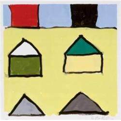 JENNIFER BARTLETT (B. 1941) UNTITLED SIGNED AND DATED "J. BARTLETT 00" LOWER EDGE GOUACHE ON PAPE...