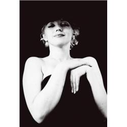 MILTON GREEN (1922-1985) MARILYN MONROE, BLACK SITTING, 1956 SIGNED AND STAMPED ON THE REVERSE GE...