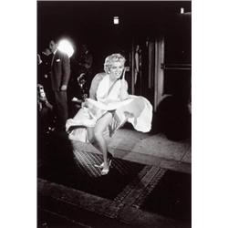 GEORGE ZIMBEL (B. 1929) MARILYN MONROE ON THE SET OF THE 7 YEAR ITCH, NYC SIGNED, TITLED AND DATE...