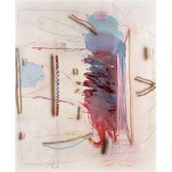 JAMES HARVARD, (B. 1937)<br>RED HAWK, ACRYLIC ON CANVAS, 72 X 60 IN...