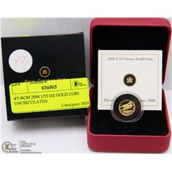 RCM 2008 1/25 OZ GOLD COIN UNCIRCULATED