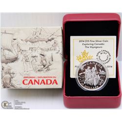 RCM 2014 $15 FINE SILVER COIN-EXPLORING