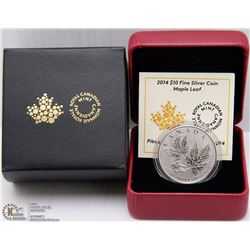 RCM 2014 $10 FINE SILVER COIN-MAPLE LEAF